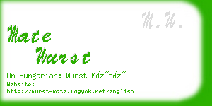 mate wurst business card